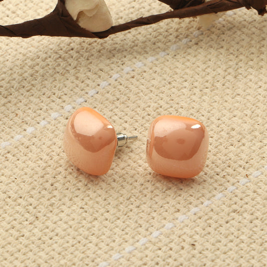 Clean Glow- Stone Stud Earrings