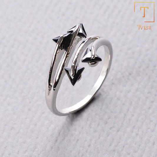 Black adjustable Rings