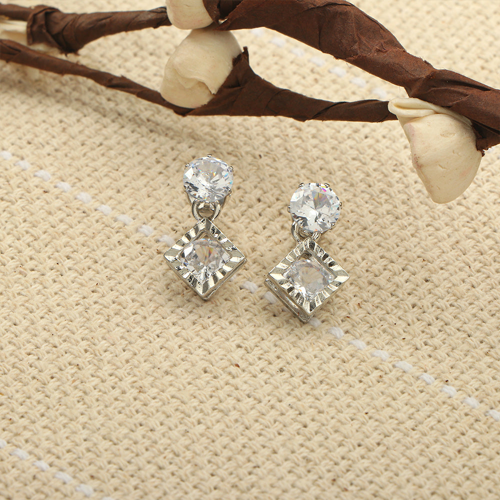 Soft Spark- Stone studded dangler earrings