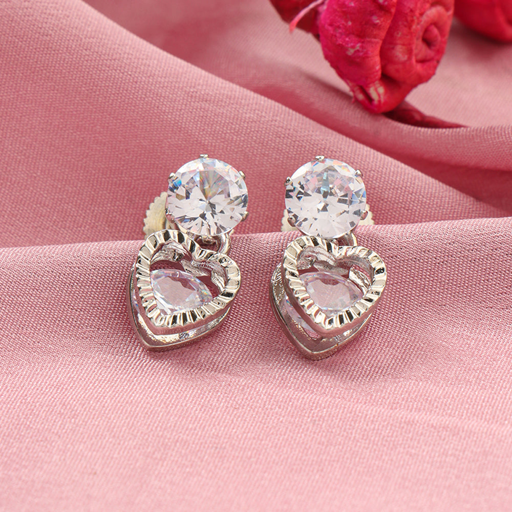 Sharp Shine- Stone studded dangler earrings