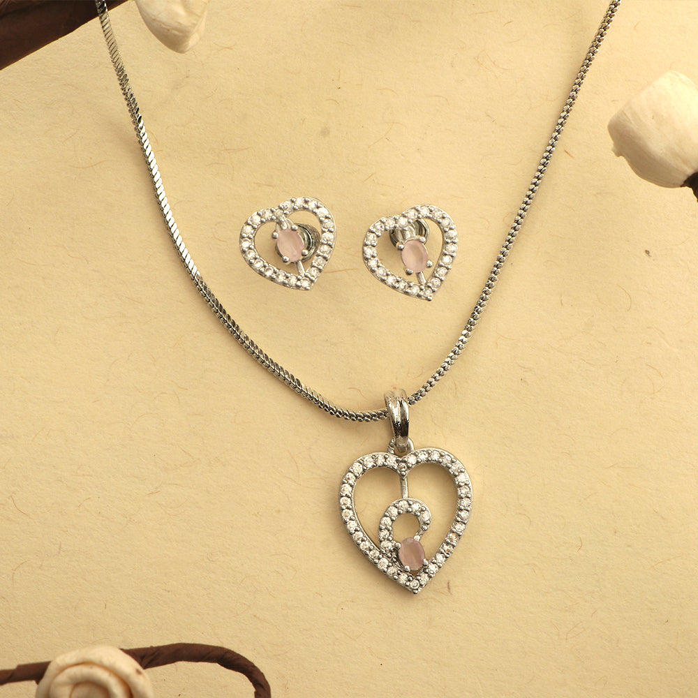 Gentle Heart- Stone studded neckpiece set