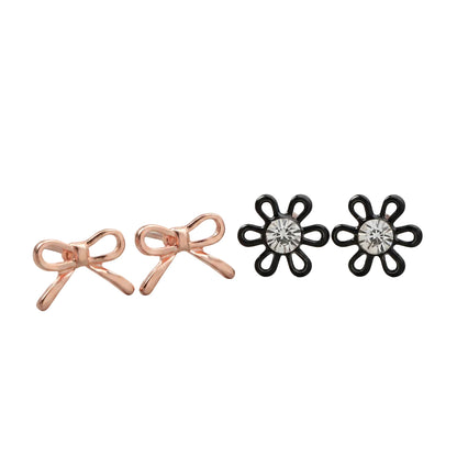Petal Tied- Combo stud earrings