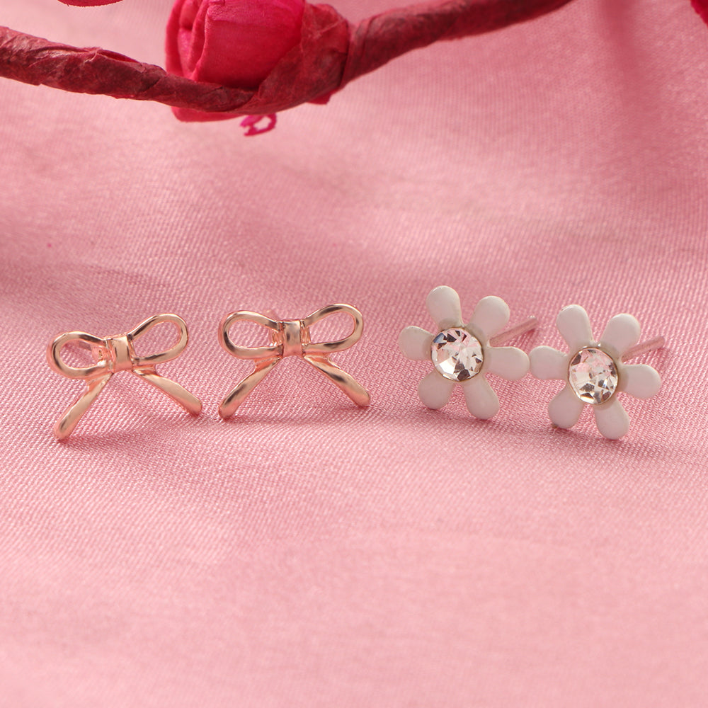 Petal Pop Pair- Combo stud earrings