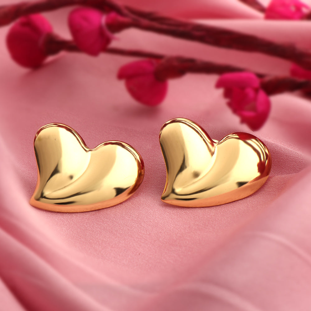Quiet Love- Golden Stud Earrings