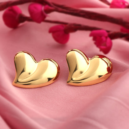 Quiet Love- Golden Stud Earrings