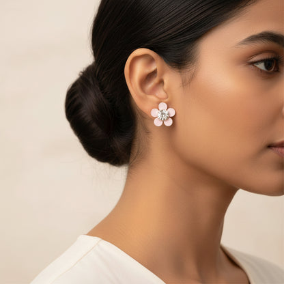 Bow & Blossom- Combo stud earrings
