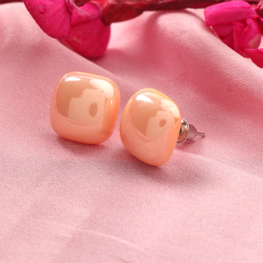 Clean Glow- Stone Stud Earrings