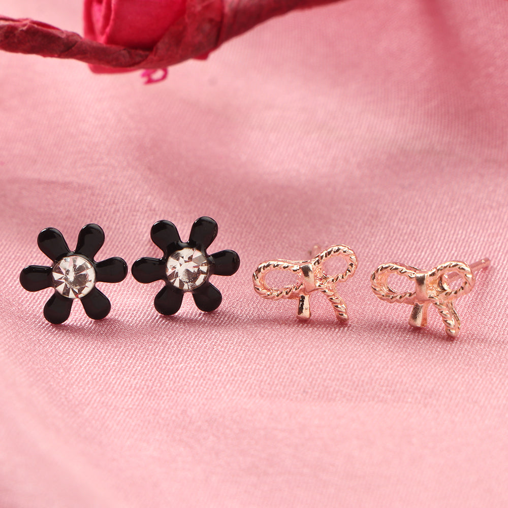 Pretty Tied- Combo stud earrings