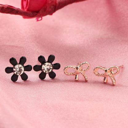Pretty Tied- Combo stud earrings