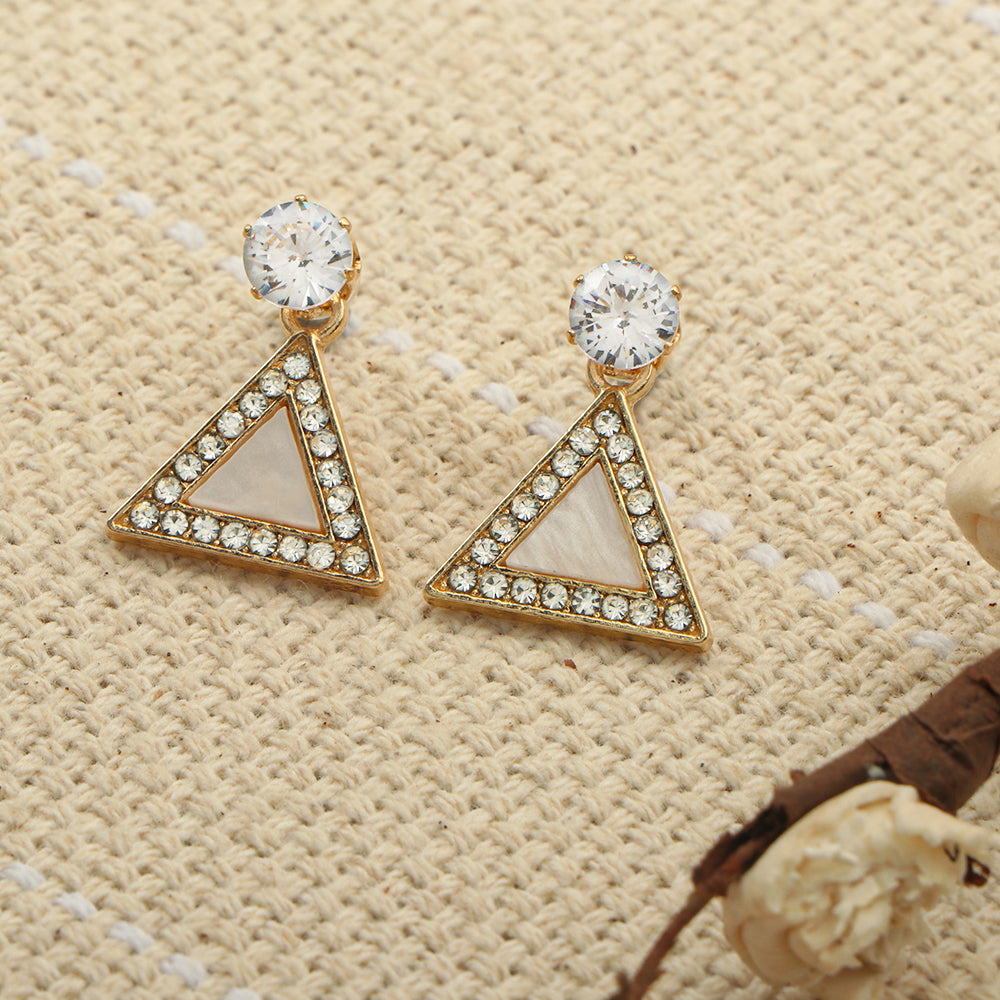 Stone Accent- Stone studded dangler earrings