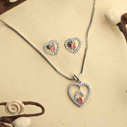 Gentle Heart- Stone studded neckpiece set