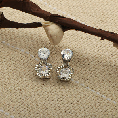 Crystal Flash- Stone studded dangler earrings