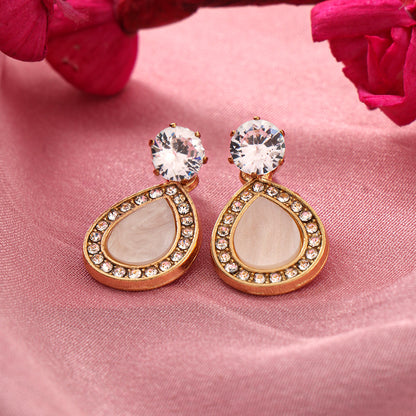 Drop Bling- Stone studded dangler earrings