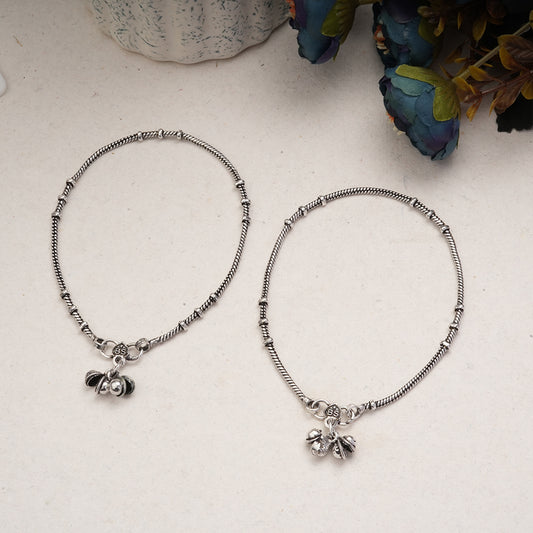 Beaded Oxidised Anklet