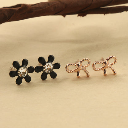 Pretty Tied- Combo stud earrings
