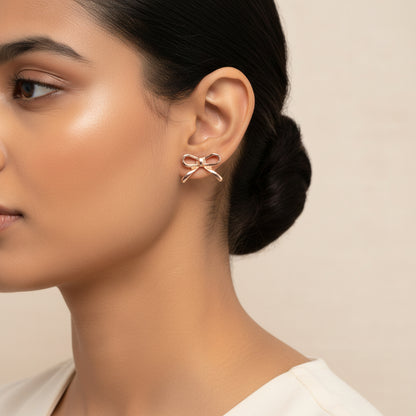 Petal Tied- Combo stud earrings