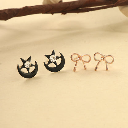 Knot & Petal- Combo stud earrings
