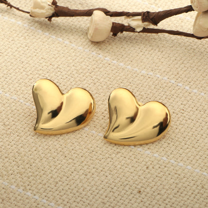 Quiet Love- Golden Stud Earrings