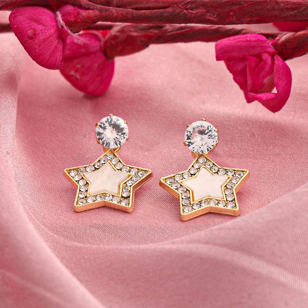 Super Star- Stone studded dangler earrings