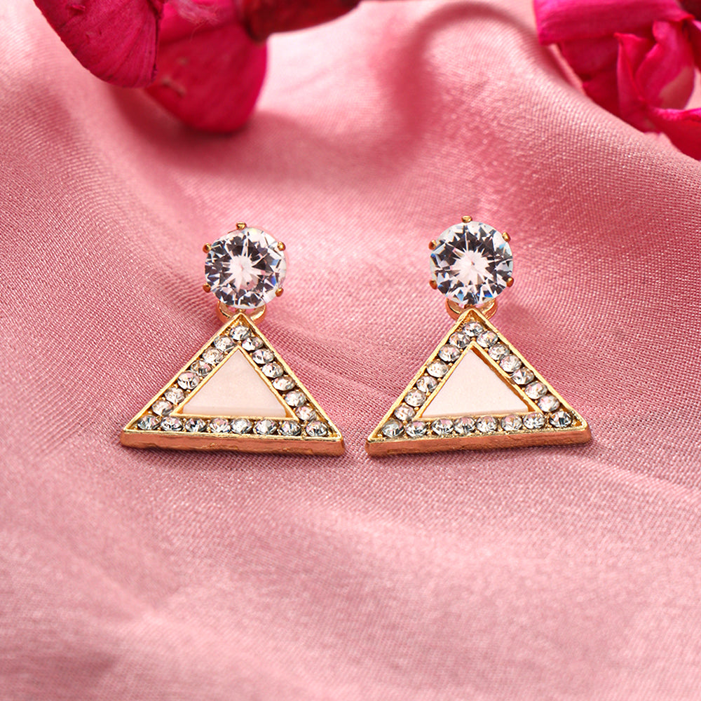 Stone Accent- Stone studded dangler earrings