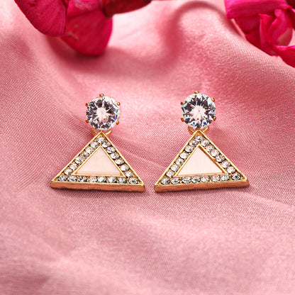 Stone Accent- Stone studded dangler earrings