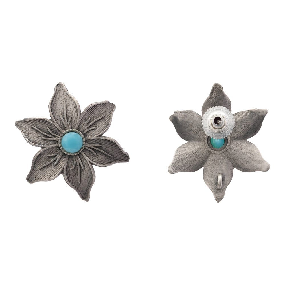 Minima-lily stud earrings (Sky Blue)