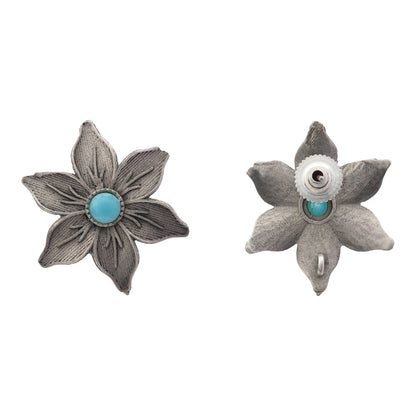 Minima-lily stud earrings (Sky Blue)
