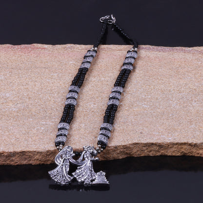 Black Beaded Oxidised Neckpiece