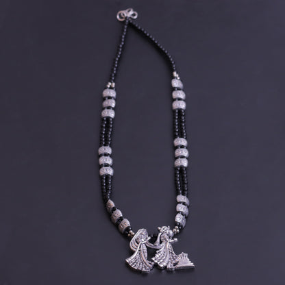 Black Beaded Oxidised Neckpiece