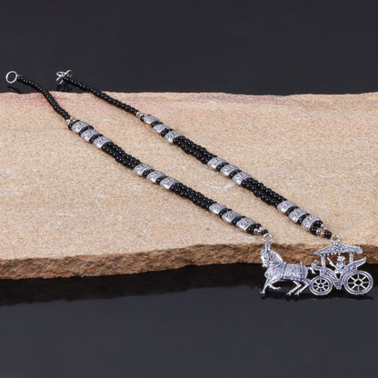 Black Beaded Oxidised Neckpiece