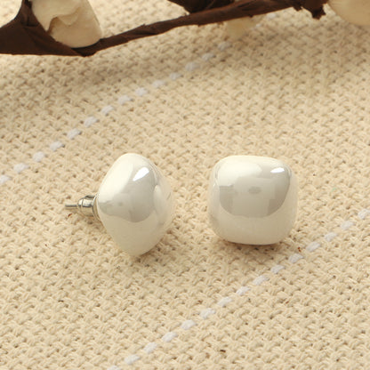 Clean Glow- Stone Stud Earrings