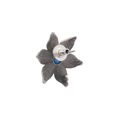 Minima-lily stud earrings (Blue)