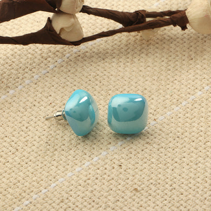 Clean Glow- Stone Stud Earrings