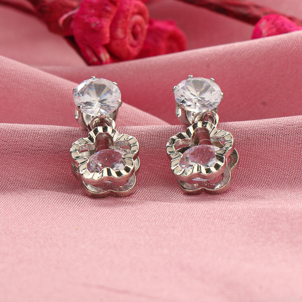 Crystal Flash- Stone studded dangler earrings