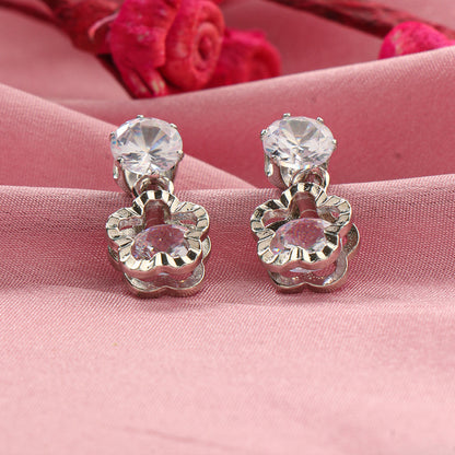 Crystal Flash- Stone studded dangler earrings