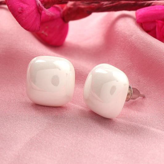 Clean Glow- Stone Stud Earrings