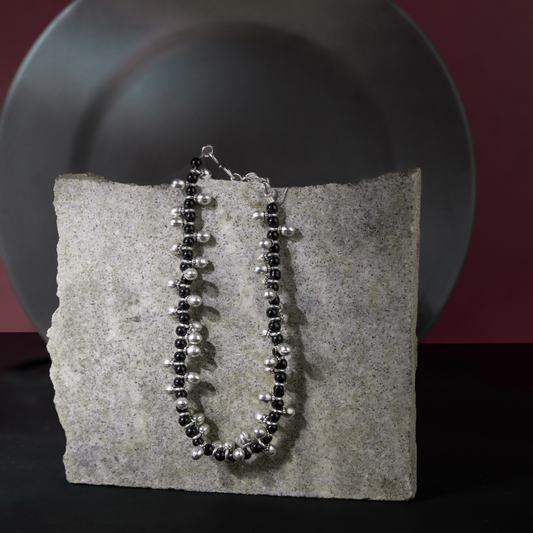 Beaded Oxidised Anklet