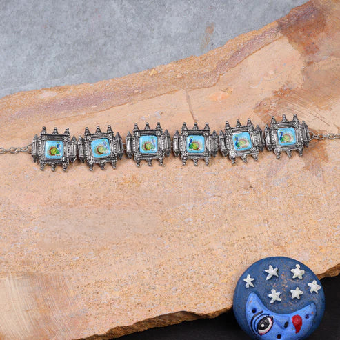 Choker Style Oxidised Neckpiece Set