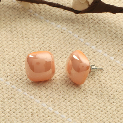 Clean Glow- Stone Stud Earrings