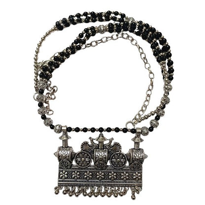 Royal radiance oxidized chain neckpiece (Black)