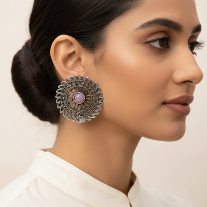 Charming Chakra stud earrings (Baby Pink)