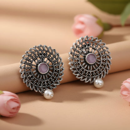Charming Chakra stud earrings (Baby Pink)