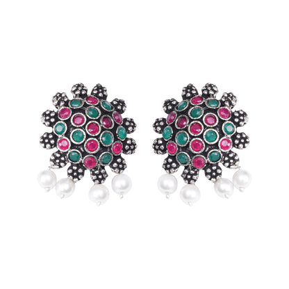 Stone Dome stud earrings (Multicolored)