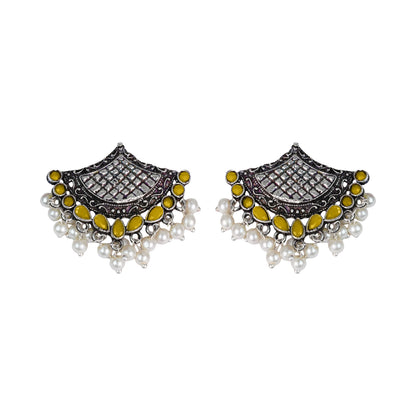 Royal Potli stud earrings (Yellow)