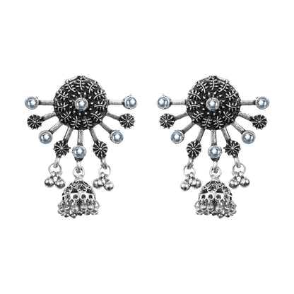 Slays and rays jhumki earrings (White)