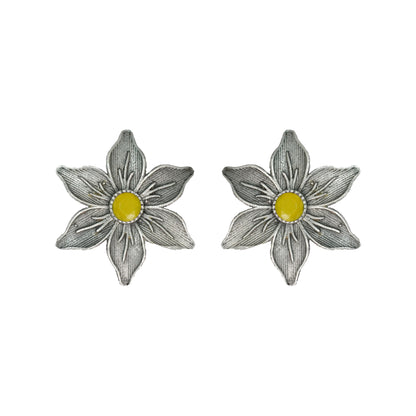 Yellow Stone Studded Brass Studs