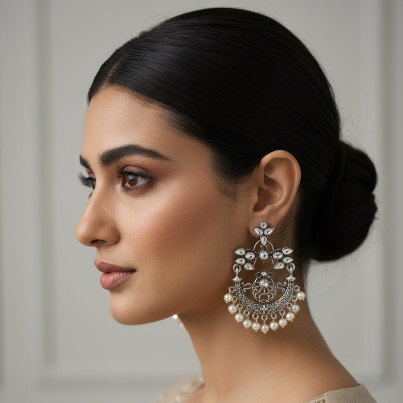 Carved Charm Dangler earrings & Ba Ba dangler earrings Combo set