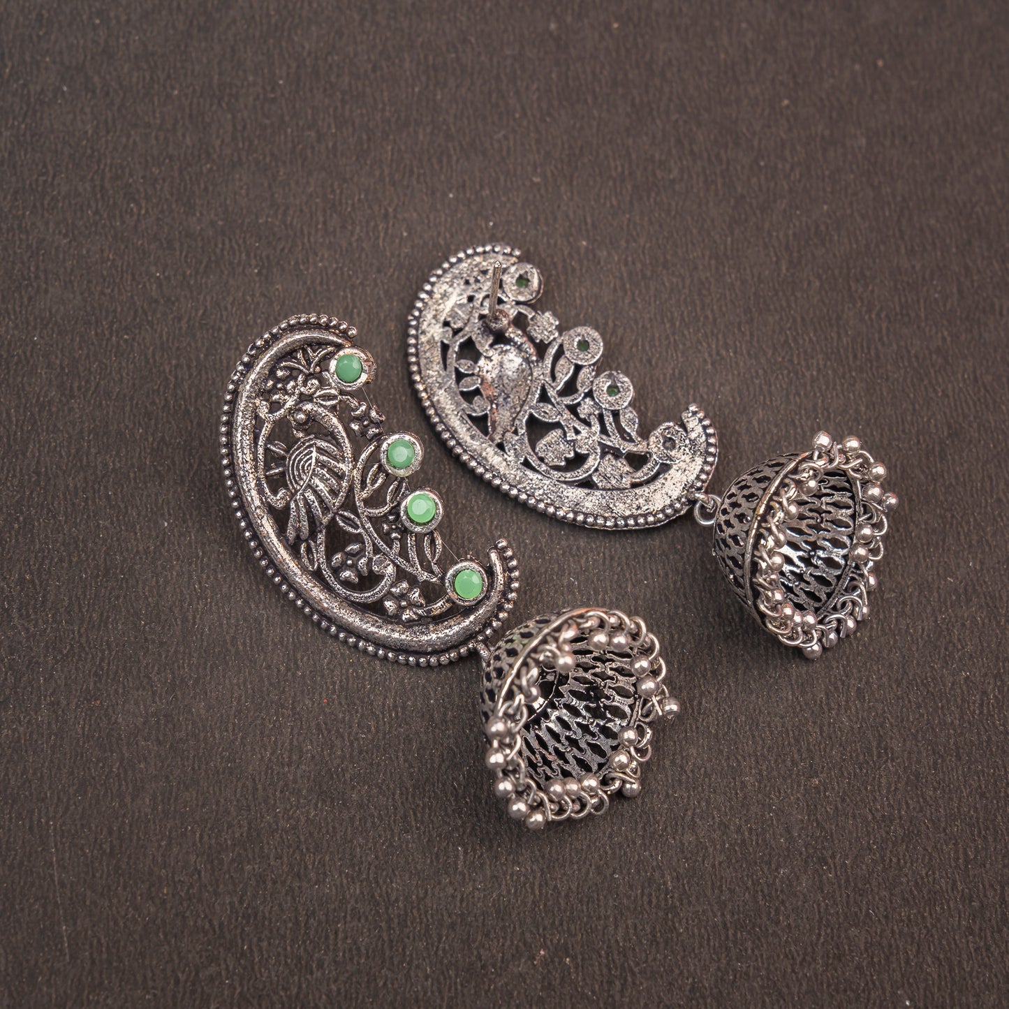 Pista Stone Studded Statement Dangler Earrings
