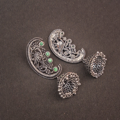 Pista Stone Studded Statement Dangler Earrings