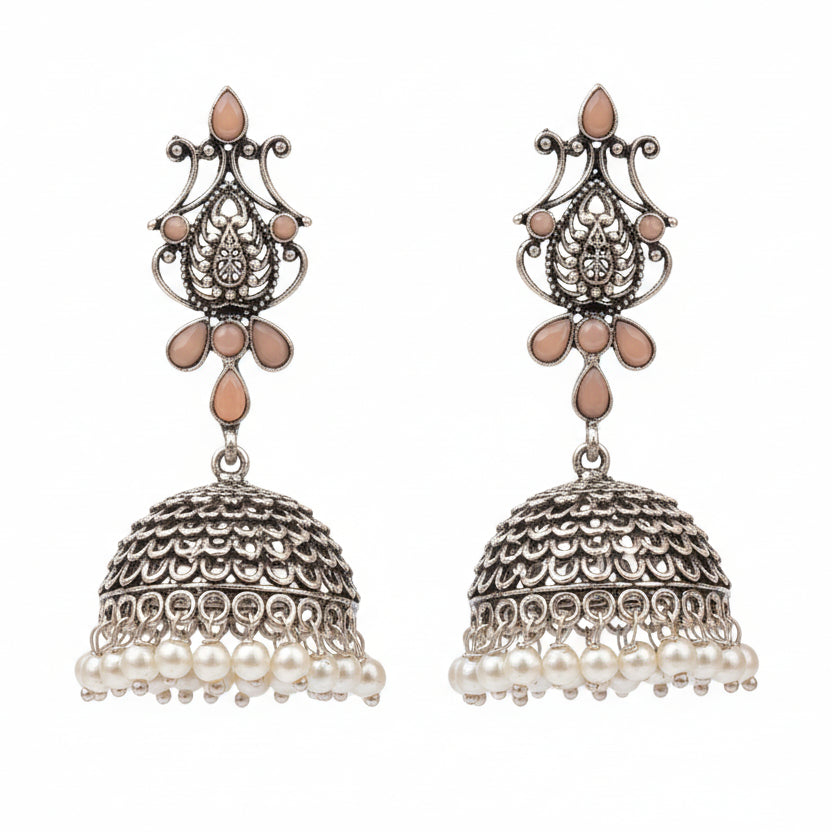 Kalash Kamal  earring (Light Orange)